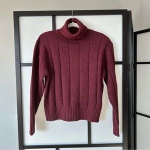 [XL] Vintage Muskoka Lakes Women’s Red Acrylic & Wool Blend Knit Turtleneck